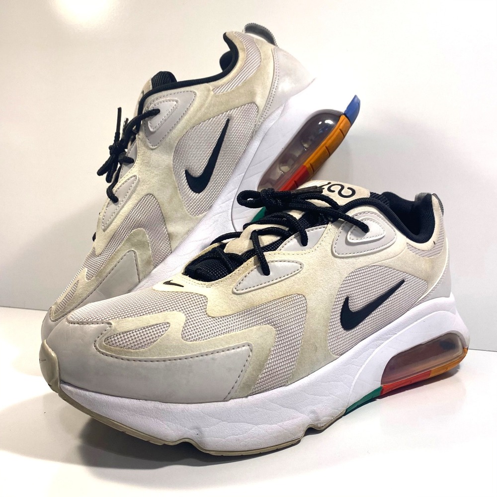 Nike Mens Size 12 Air Max 200 Shoes White Beige Athletic Sneakers AQ2568-002